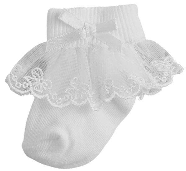 Pex Bow Lace Socks Ivory