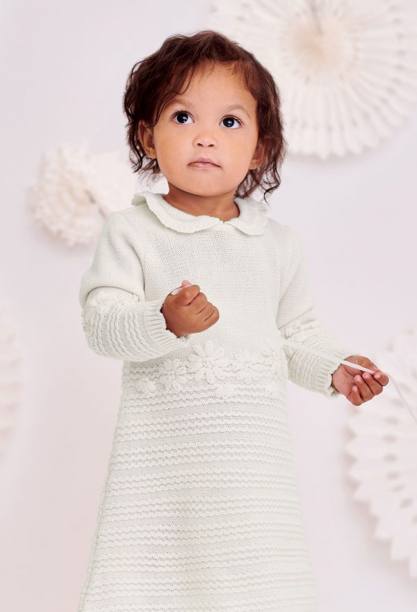 Ivory Knitted Dress by Sarah Louise