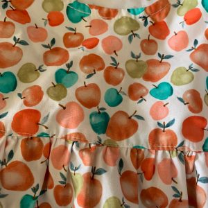 Reversible Pinafore Dress - Apple and Dinosaur by Ruth Lednik