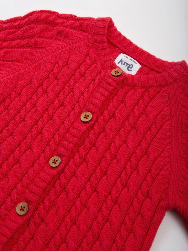 my first cardi red by Kite