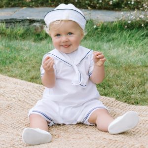 Jaden sailor romper and Hat by Emile et Rose