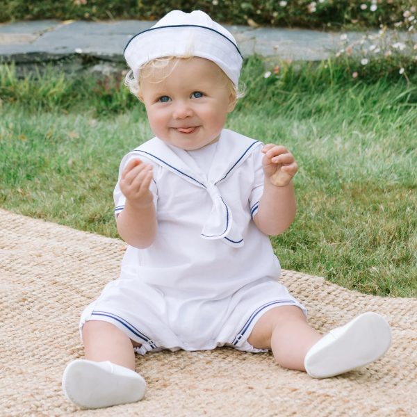 Jaden sailor romper and Hat by Emile et Rose