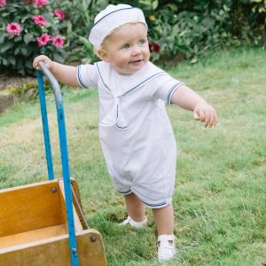 Jaden sailor romper and Hat by Emile et Rose